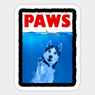 Husky PAWS Harmony Stylish Tee for Arctic Dog Enthusiasts Sticker